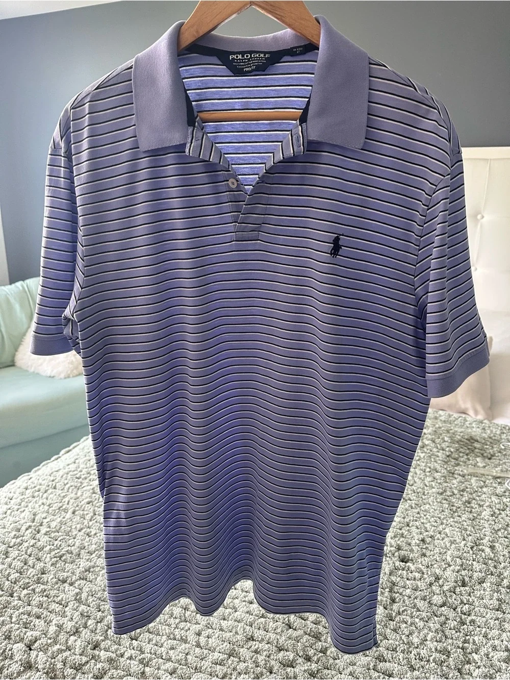 Polo Golf Ralph Lauren Pro Fit Striped Polo Shirt Men’s Size 27 100% Pima Cotton